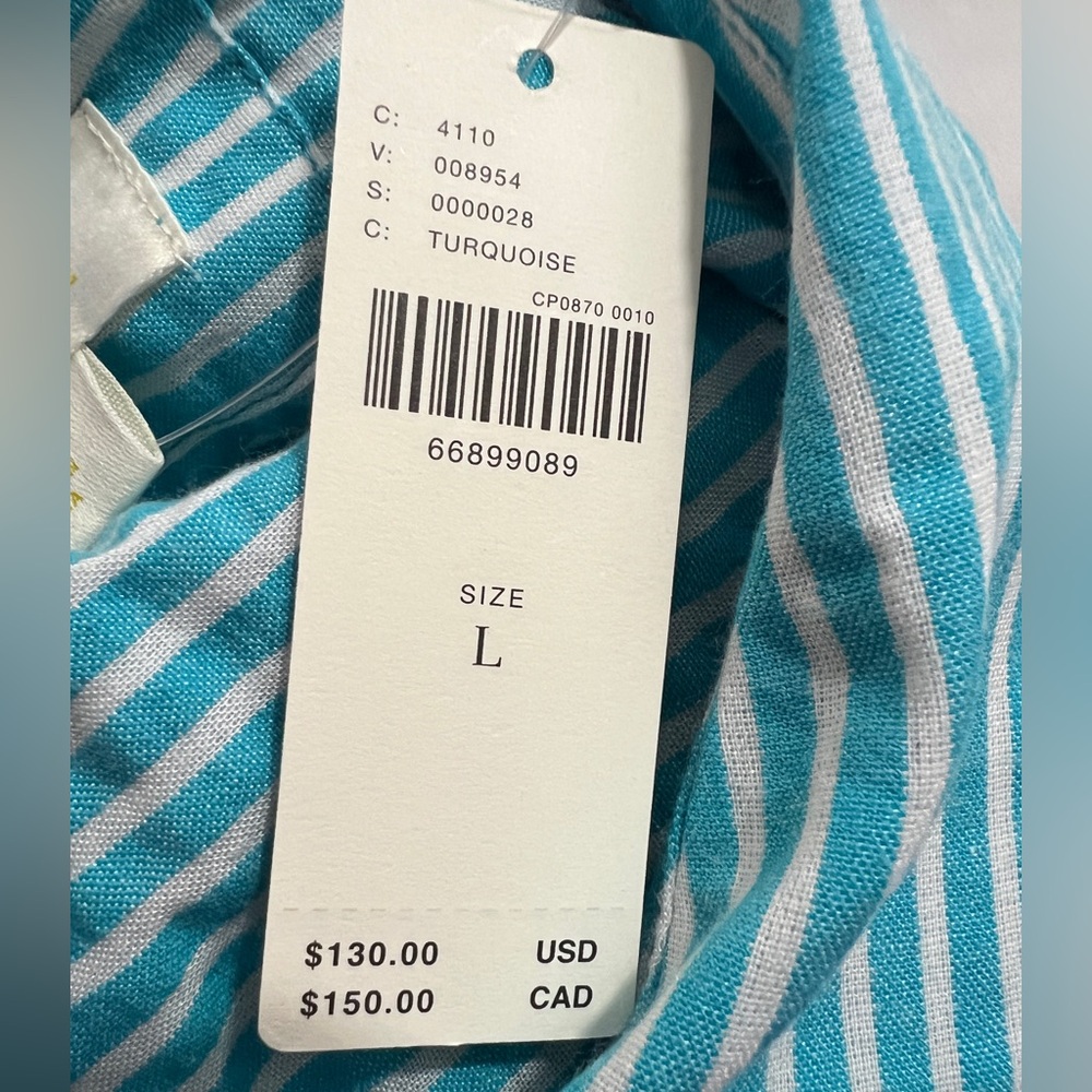 NWT Anthropologie Maeve Embroidered Button-Down Floral Patchwork Turquoise - Picture 5 of 8
